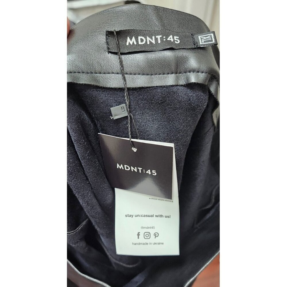 Mdnt:45 Faux Leather High-Waisted Wrap Skirt Size Xl — image 8 of 8